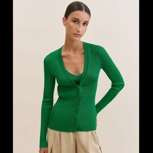 🇬🇧 ME+EM Rib Cardigan Clover Leaf